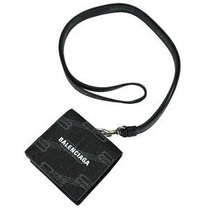 BALENCIAGA Earphone Case AirPods Pro Neck Strap Black Logo Signature